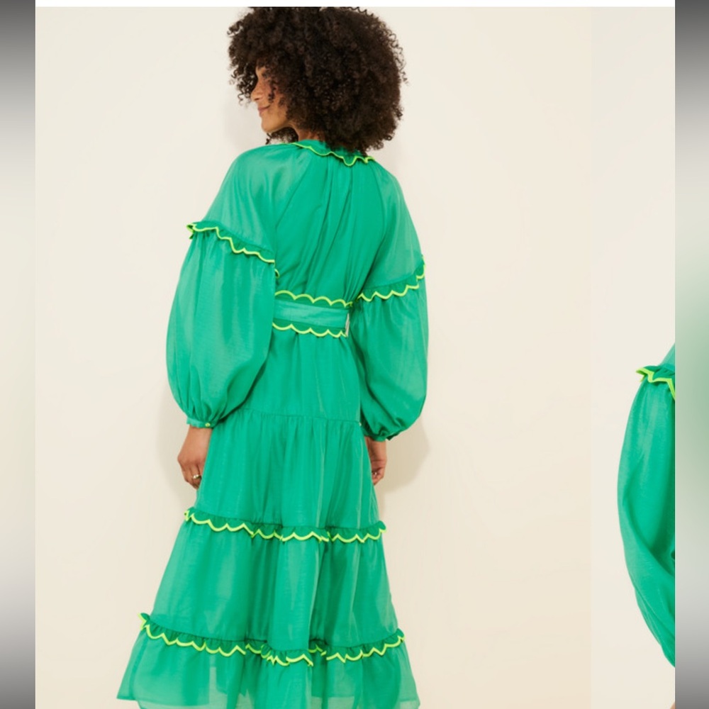 CeliaB Flame Vibrant Green Midi Dress - Picture 4 of 7